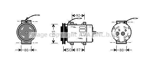 AVA QUALITY COOLING Компрессор, кондиционер UVK148